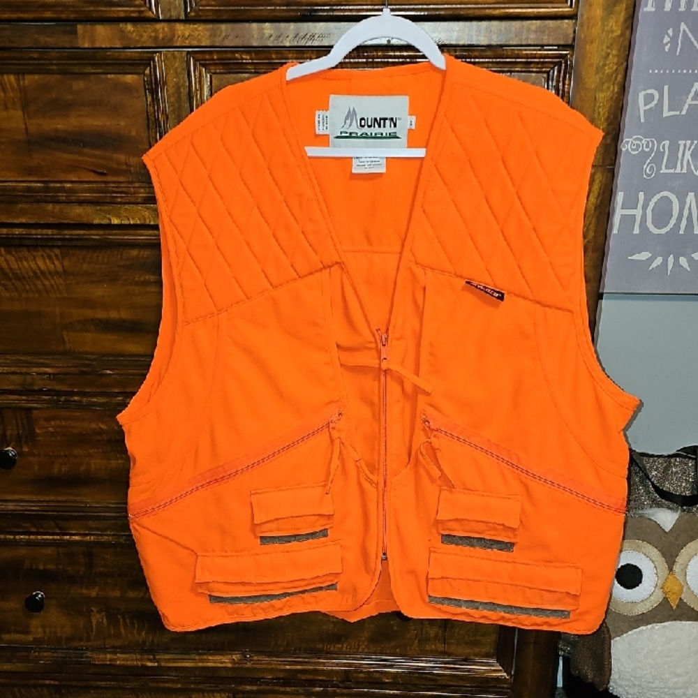 MOUNT'N PRAIRIE Mens sz XXL Neon Orange Hunting Vest!!